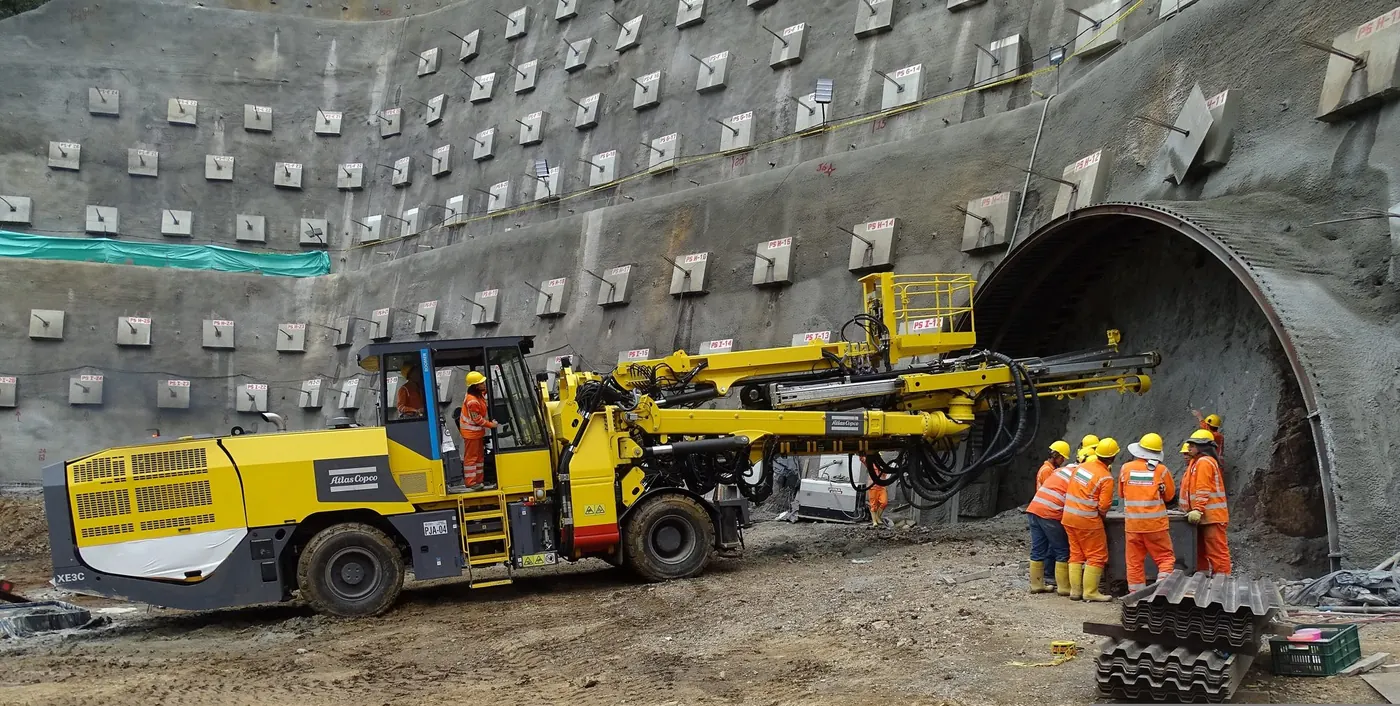 Frente de excavación de túnel